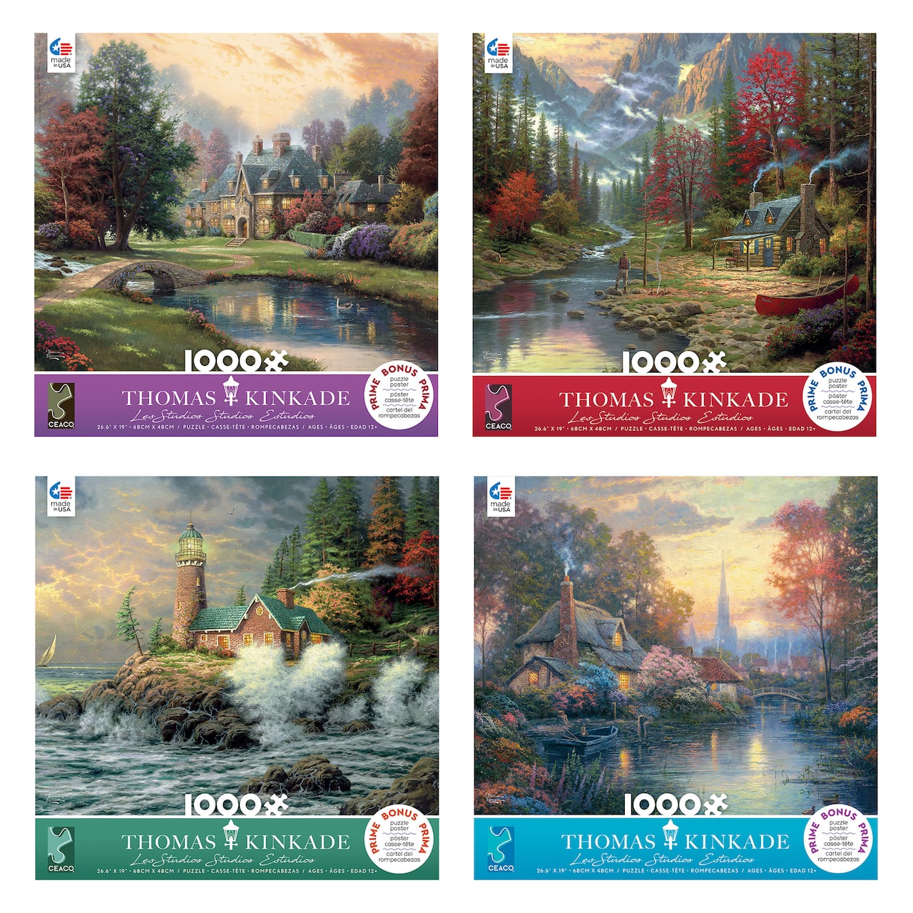 Assorted Thomas Kinkade 1,000-Piece Jigsaw Puzzle
